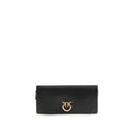 PINKO Black Calf Leather Bos Taurus Clutch Bag