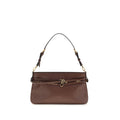 PINKO Brown Calf Leather Bos Taurus Shoulder Bag