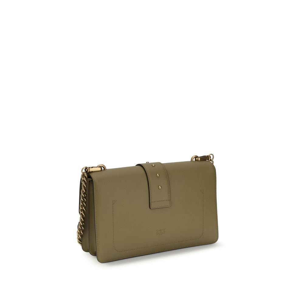 PINKO Bicolor Calf Leather Bos Taurus Shoulder Bag