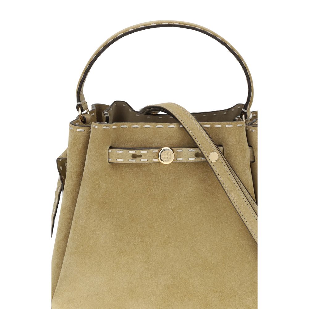 Tory Burch Beige Calf Leather Bos Taurus Backet Bag