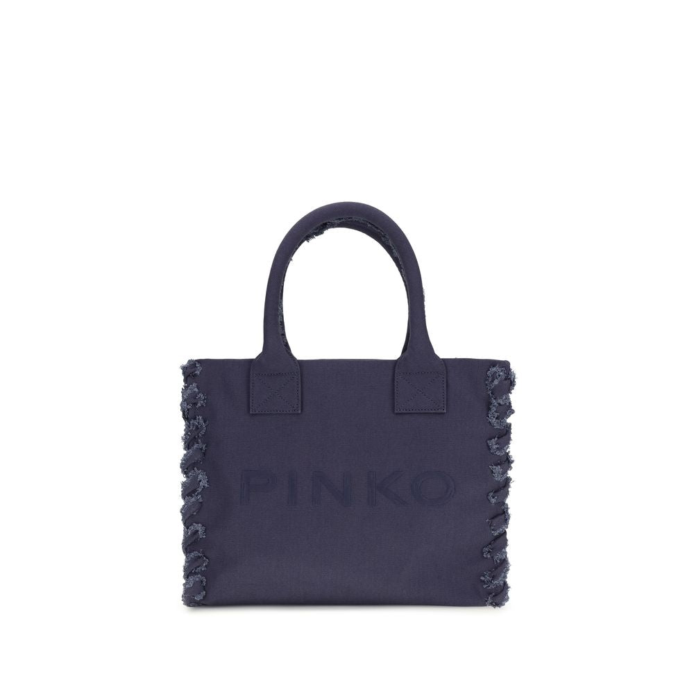 PINKO Blue Cotton Shoulder Bag
