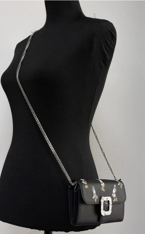 Kate Spade X Disney Black Leather Minnie Mouse Wallet Crossbody Bag