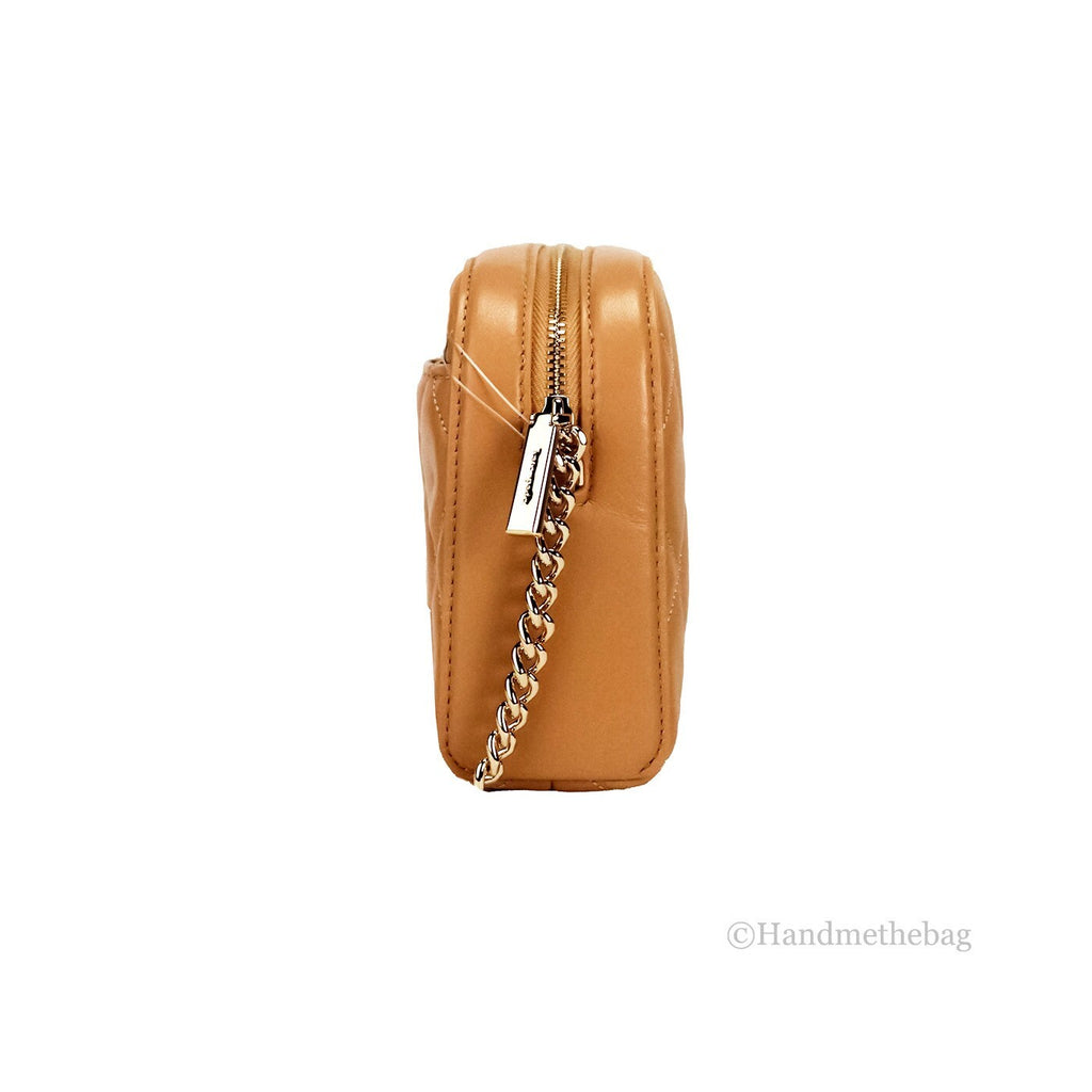 Kate Spade Carey Mini Tiramisu Quilted Smooth Leather Camera Crossbody Bag