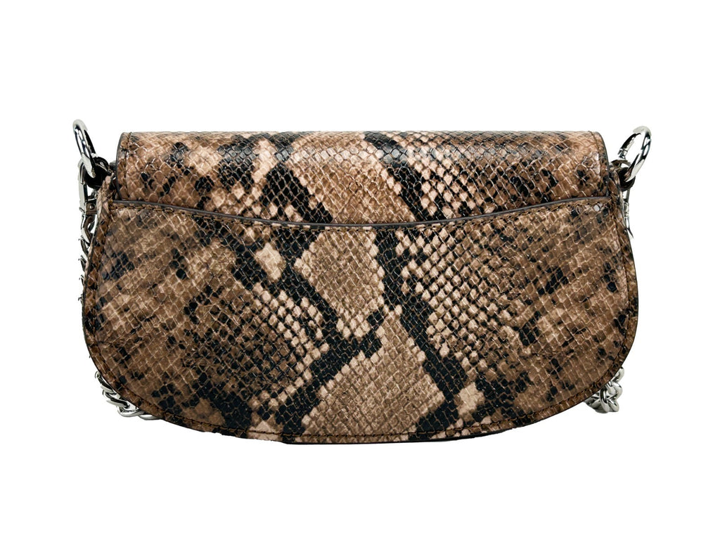 Michael Kors Mila Small Snakeskin Messenger Crossbody Bag