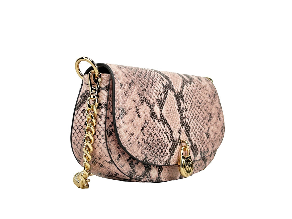 Michael Kors Mila Small Snakeskin Messenger Crossbody Bag