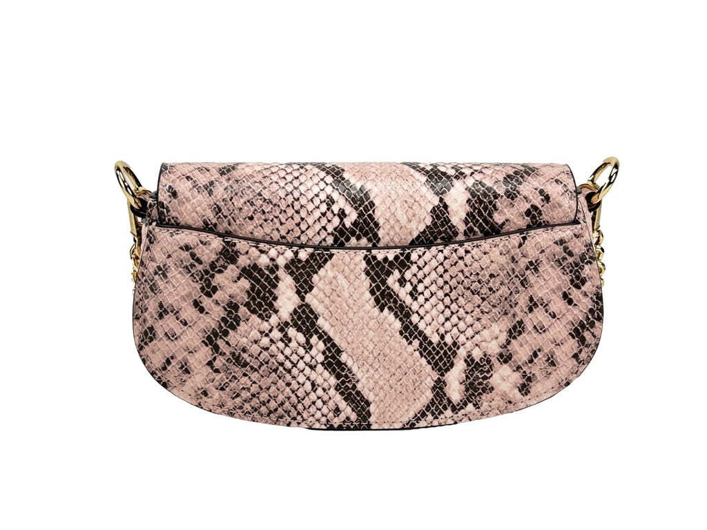 Michael Kors Mila Small Snakeskin Messenger Crossbody Bag